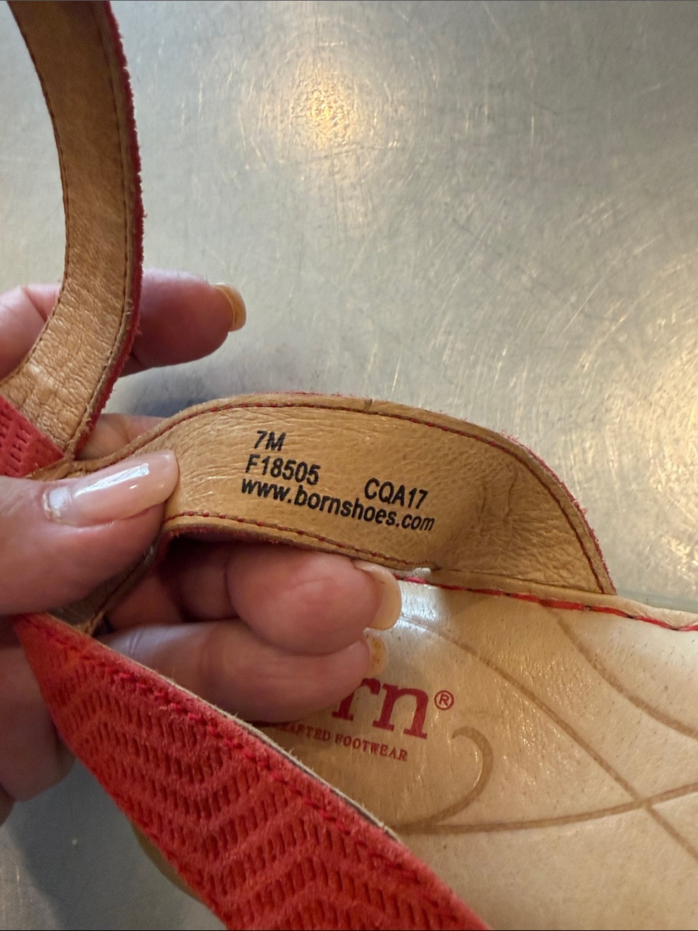 Born Red Fabric Ankle-Strap Sandals - Picture 3 of 5